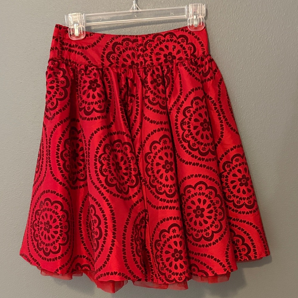 The Children's Place Red and Black Floral Skirt